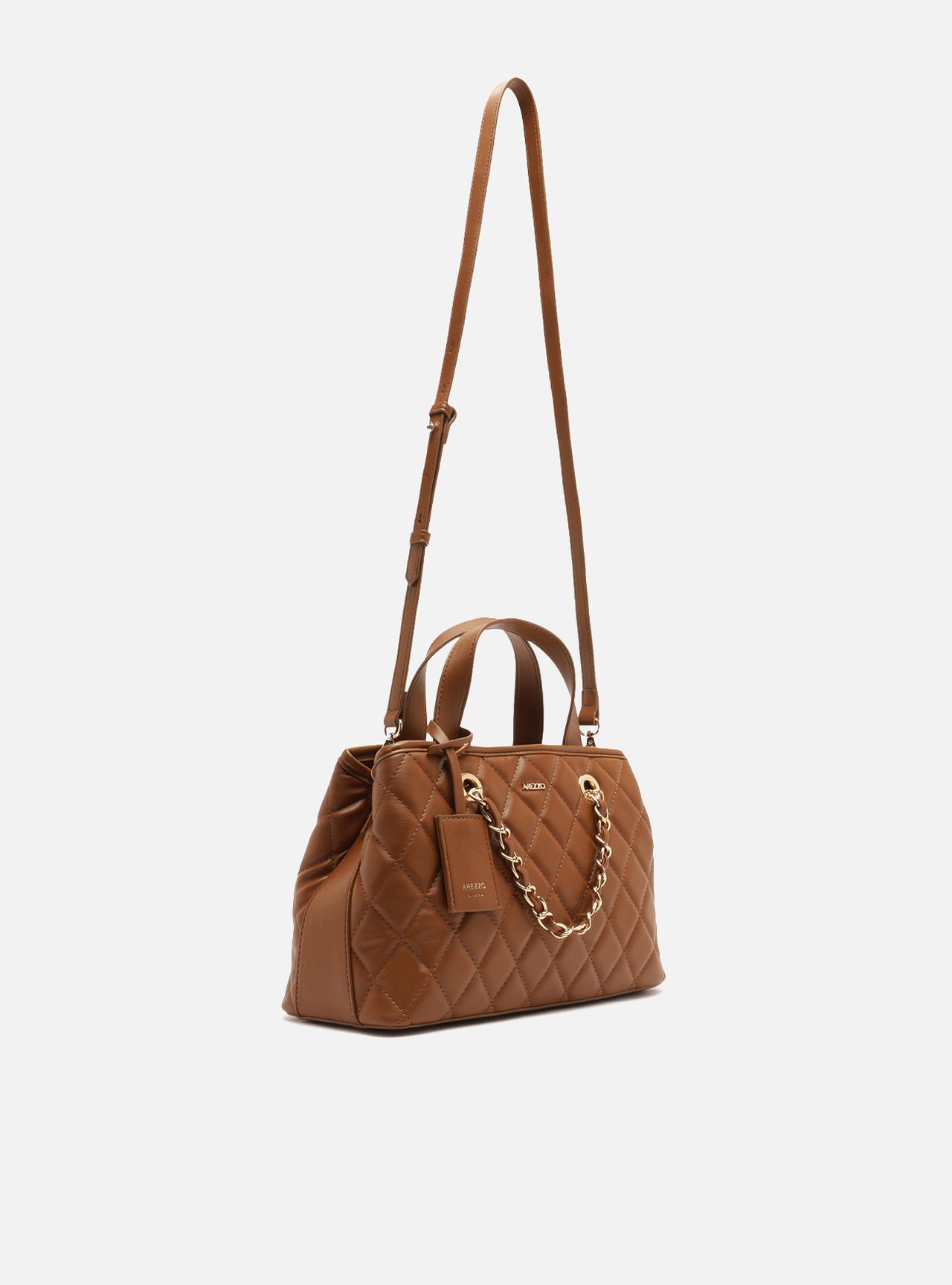 Bolsa Tote Marrom Média Matelassê Corrente — foto 5