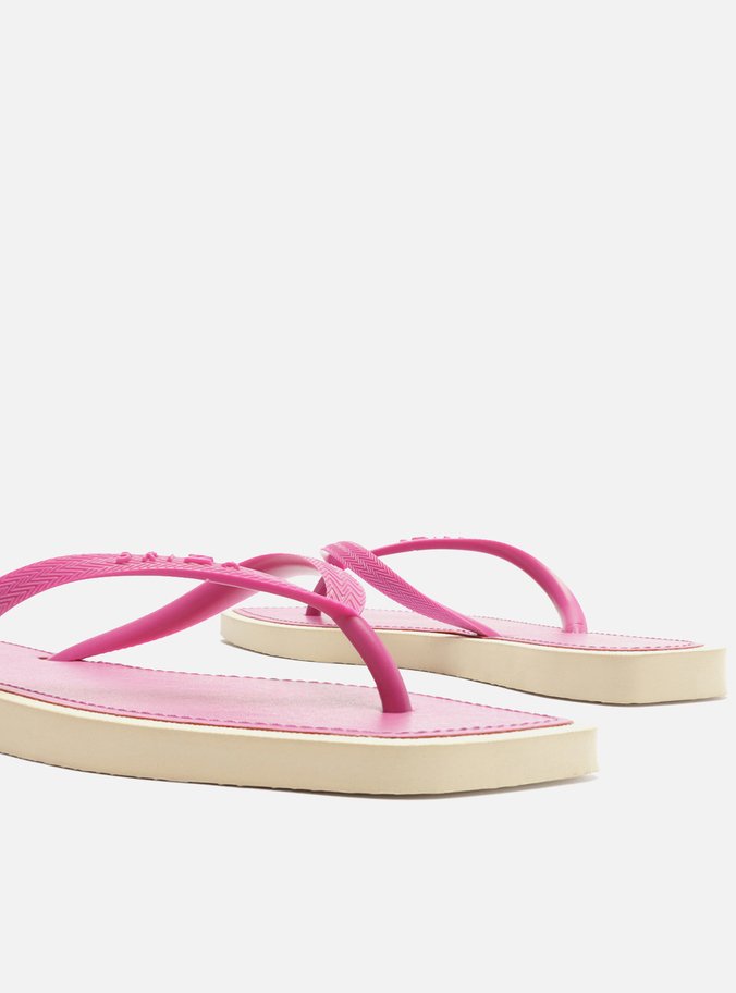 Chinelo de Dedo Rosa Square Bicolor Brizza