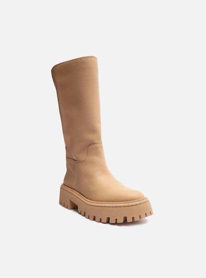 Bota Bege Couro Tratorada Catarina