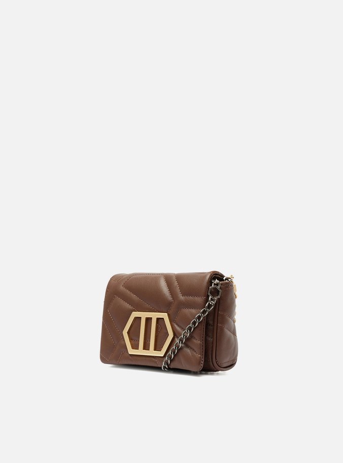 Mini Bag Tiracolo Marrom Escura Couro Emma