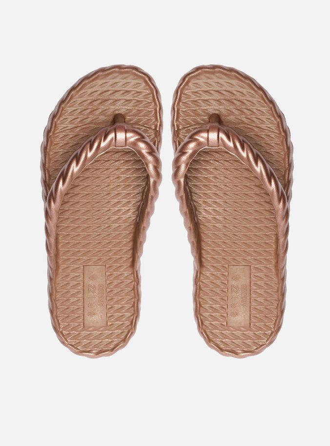 Sandália Marrom Metal Flatform Marrocos Mid