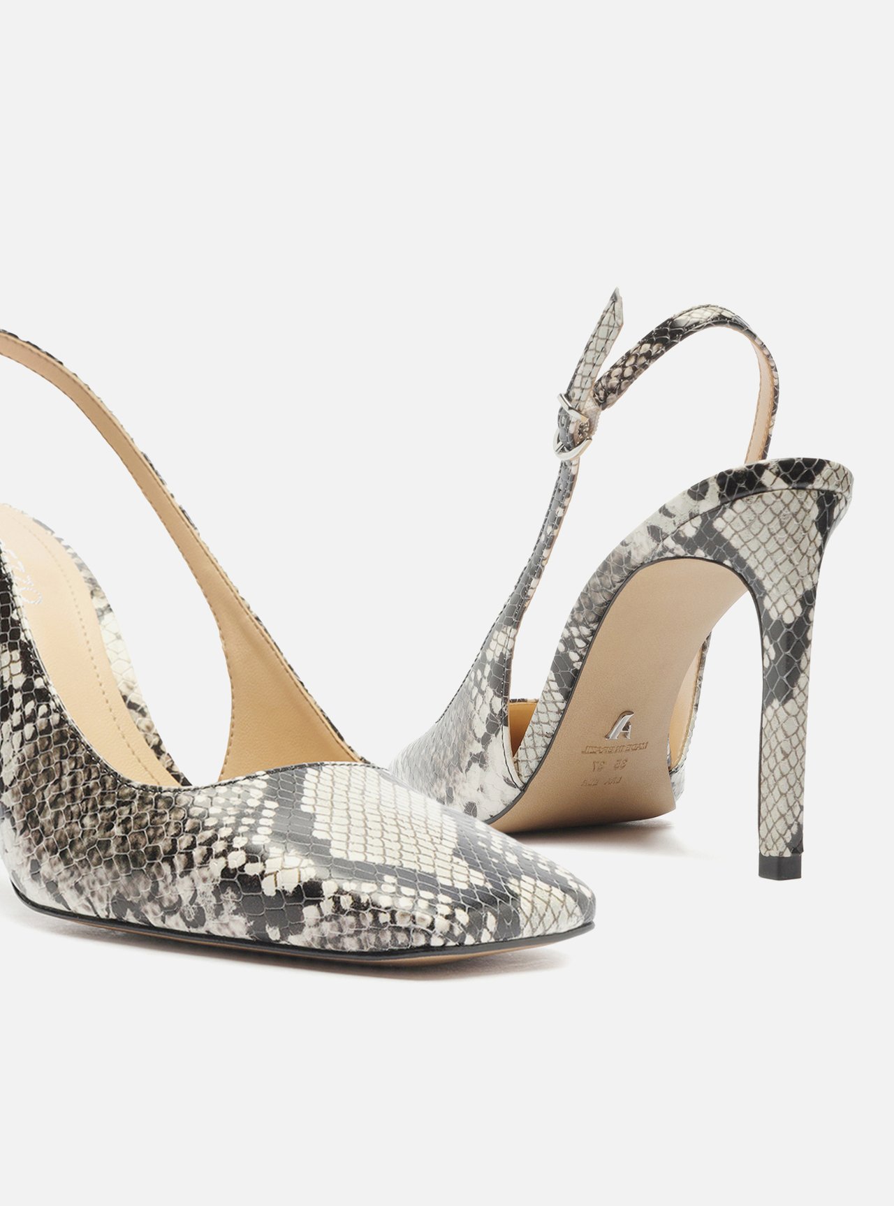 Scarpin Snake Bico Quadrado Slingback — foto 4