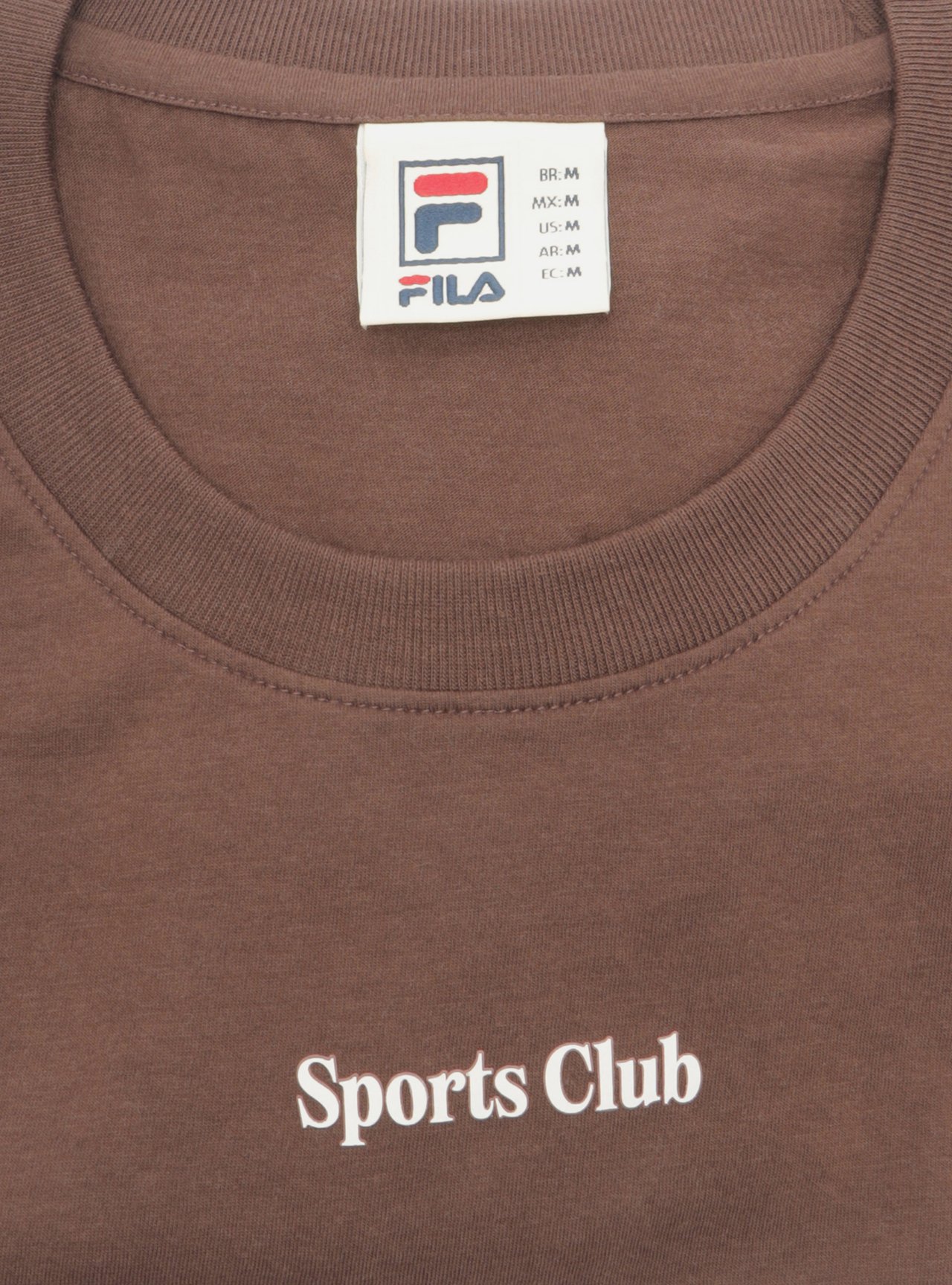 Blusa Manga Curta Marrom Sports Club Fila — foto 3