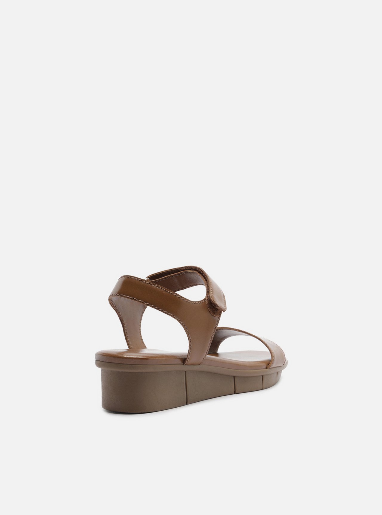 Sandália Marrom Couro Flatform Comfort — foto 3