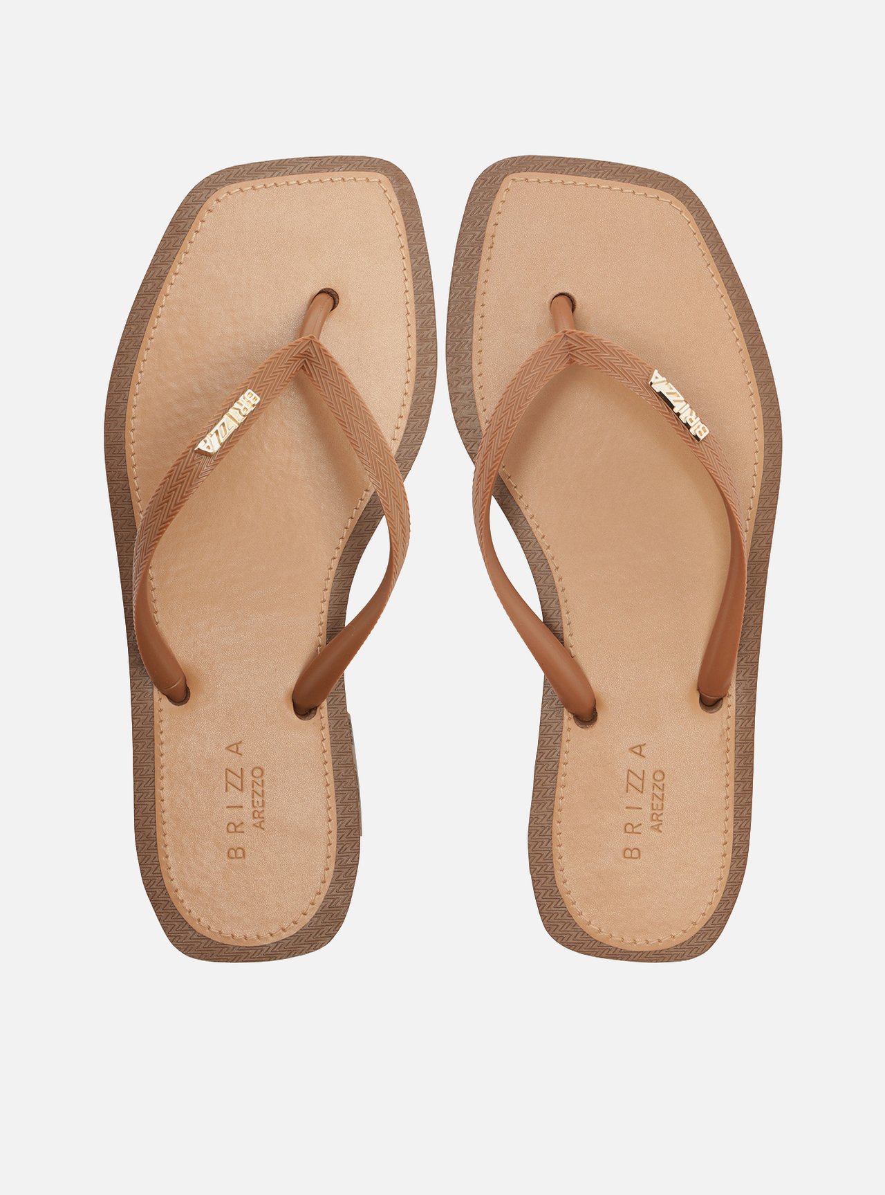 Chinelo de Dedo Marrom Flatform Brizza — foto 3