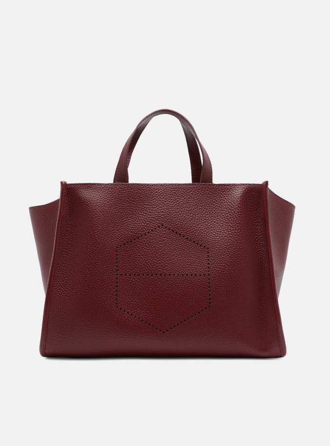 Bolsa Tote Bordô Grande Logo Perfurado
