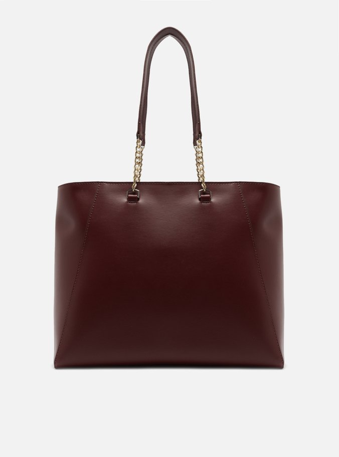 Bolsa Shopping Vermelha Grande Costuras