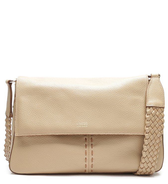 Bolsa Tiracolo Marrom Couro Giordana Grande
