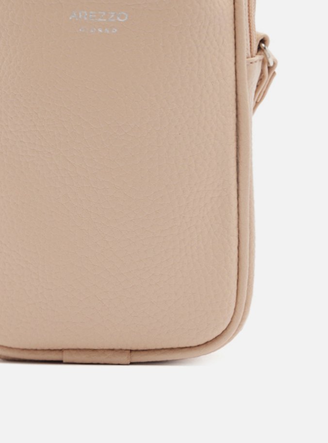 Mini Bolsa Bege Tina Porta-Celular