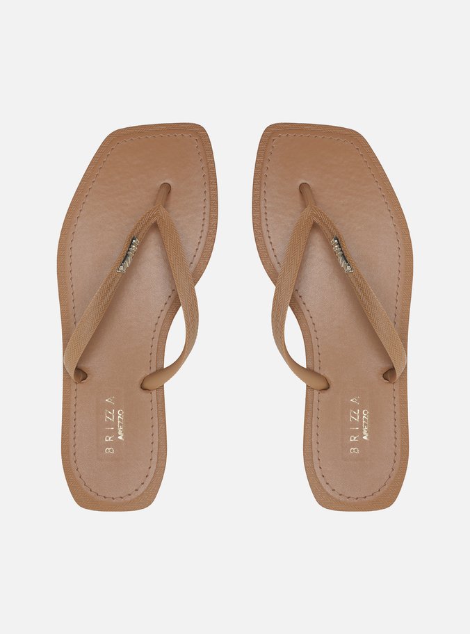 Chinelo de Dedo Marrom Square Recouro