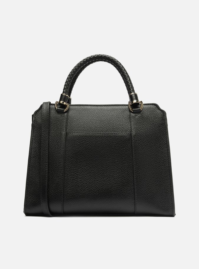 Bolsa Tote Preta Couro Piazza Grande