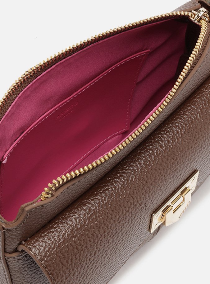 Bolsa Tiracolo Marrom Pequena Encaixe Metal
