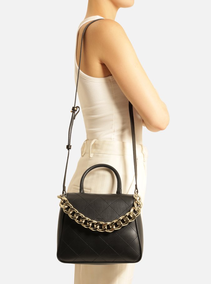 Bolsa Satchel Preta Pequena Corrente