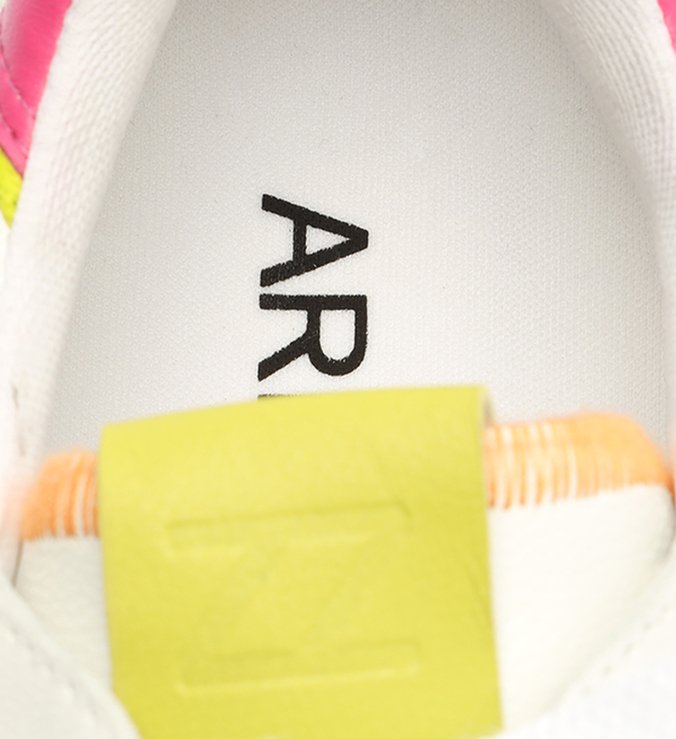 Tênis Branco Multimaterial Flatform Colorido