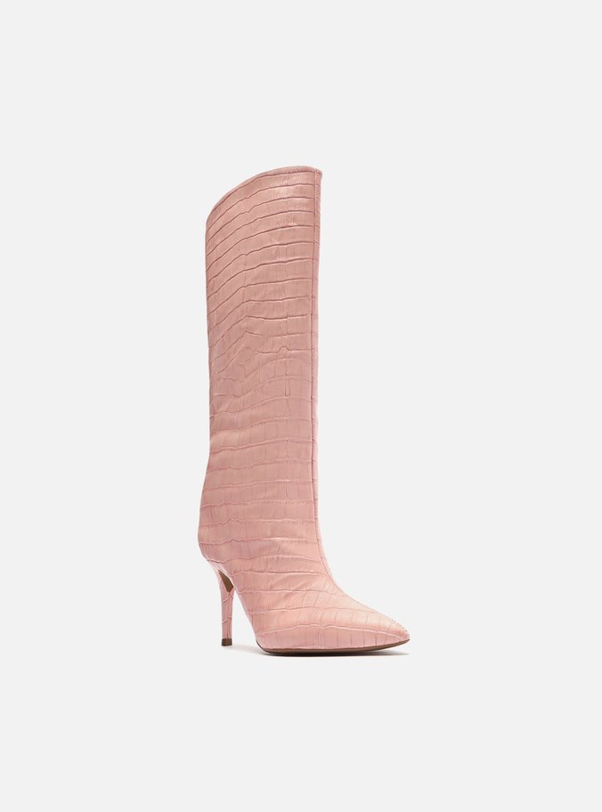 Bota Rosa Soft Croco Cano Alto Miranda