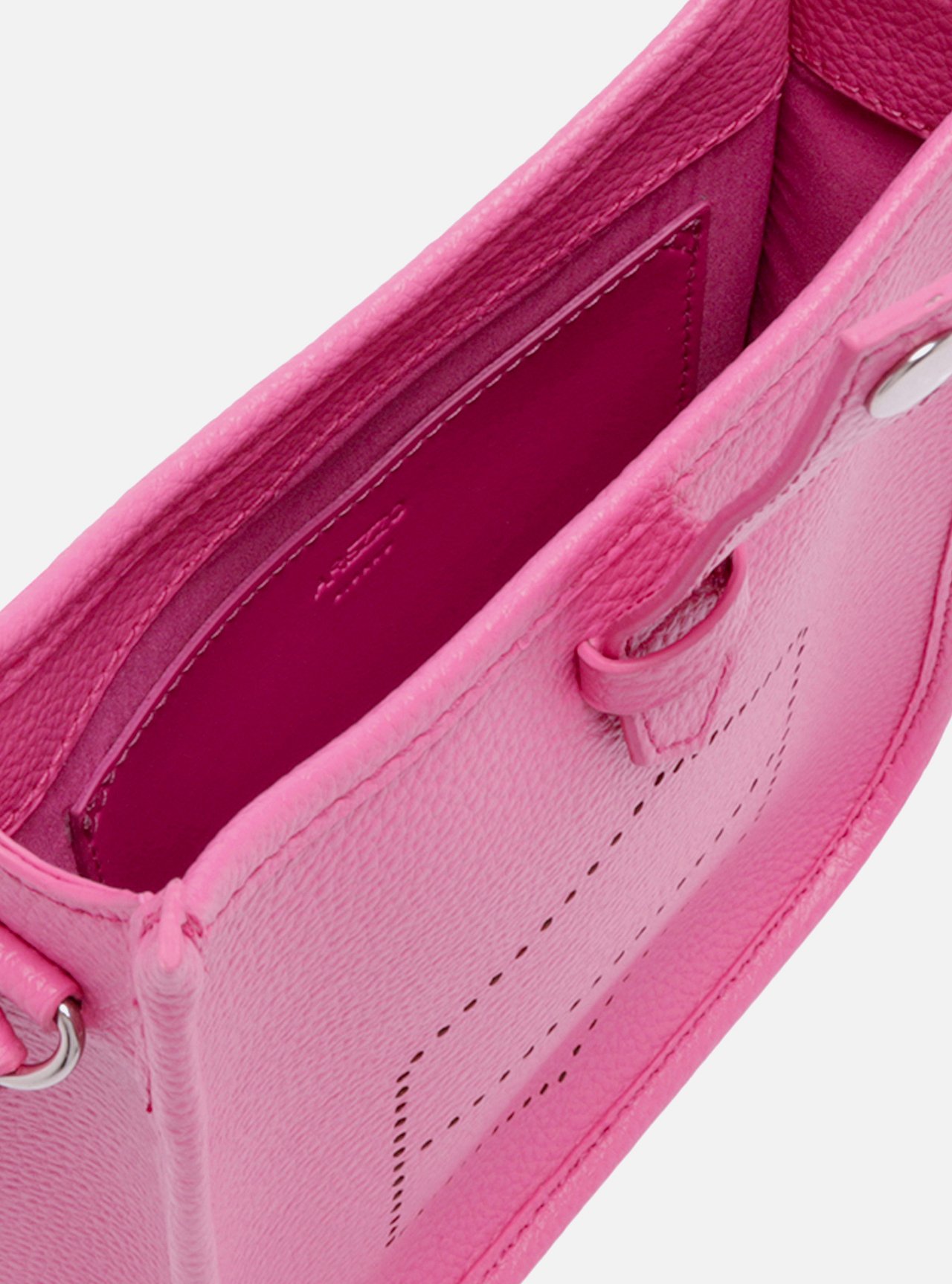 Bolsa Tiracolo Rosa Média Logo Perfurado — foto 4