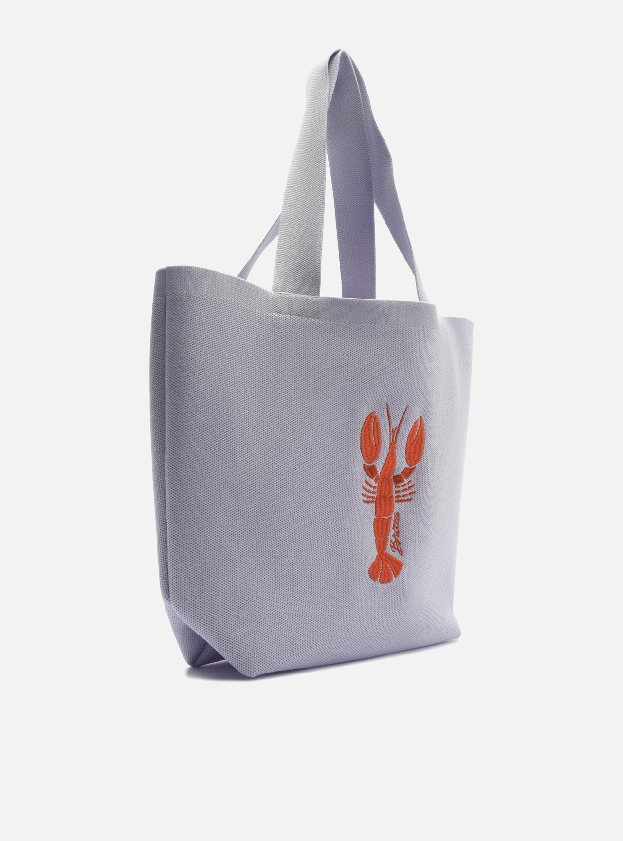 Bolsa Shopping Grande Azul Crochê Brizza — foto 5