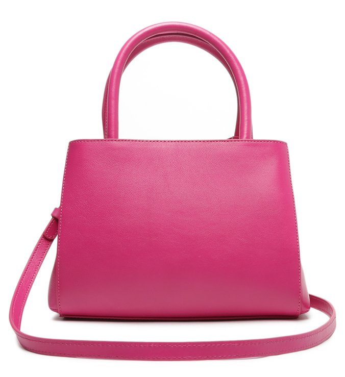Bolsa Tiracolo Rosa Couro Estruturada Fancy Pink