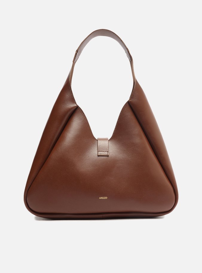 Bolsa Hobo Marrom Couro Kopenhagen Grande