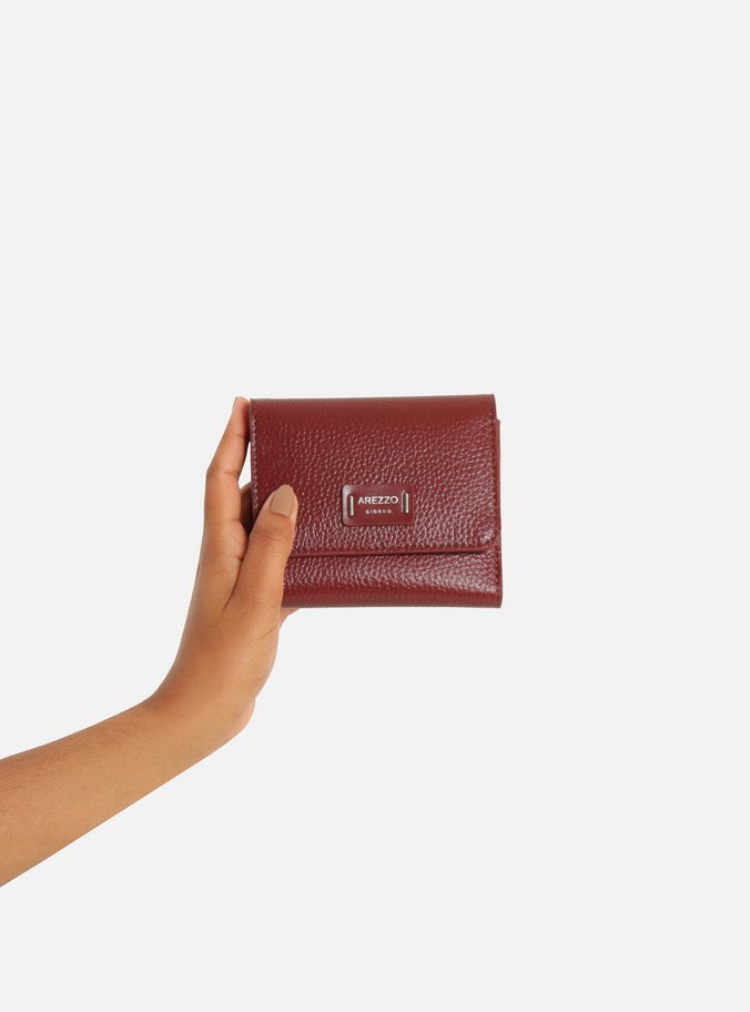 Carteira Vermelha Pequena Tag Metais