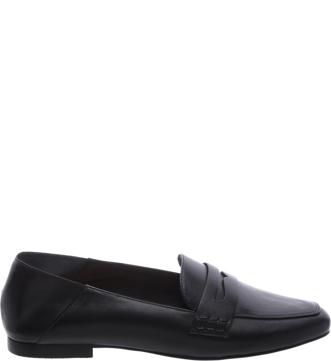 Mocassim Preto Basic Couro
