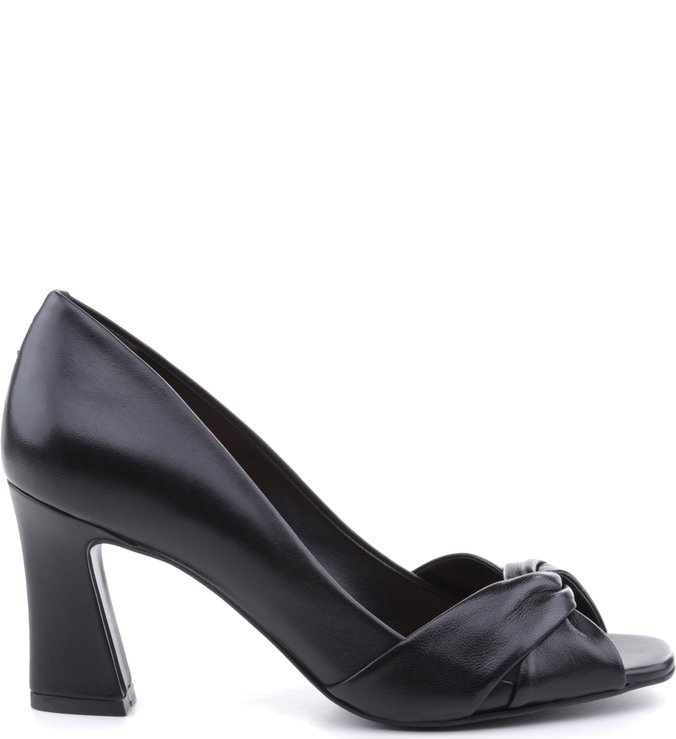 Peep Toe Torcido Preto