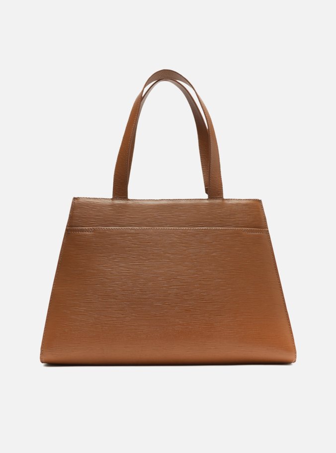 Bolsa Shopping Marrom Caramel Couro Grande Barbicacho