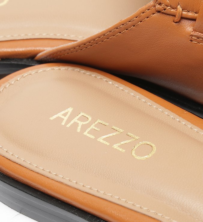 Mule Mocassim Couro Marrom