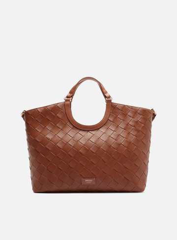 Arezzo — Bolsa Tote Marrom Grande Tressê