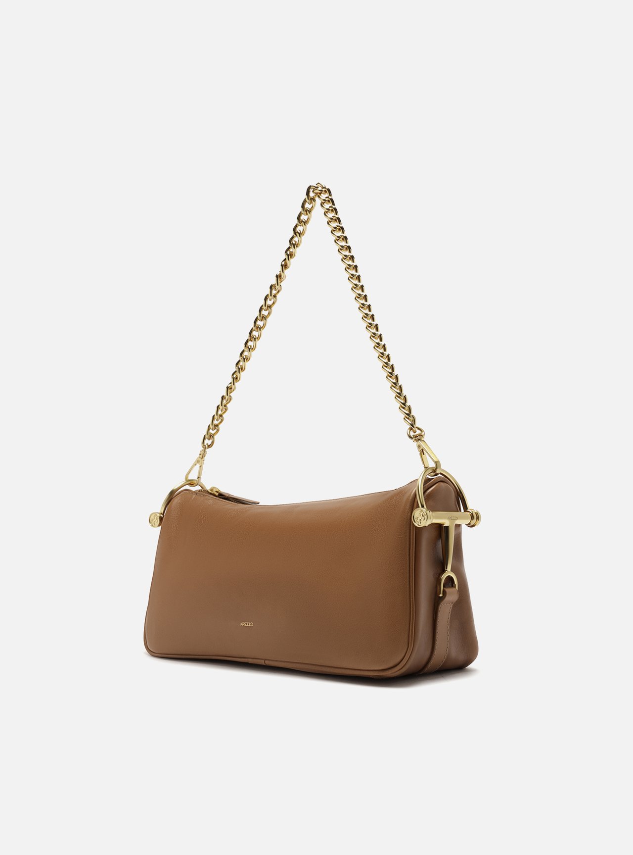 Bolsa Shoulder Marrom Couro Média Corrente — foto 2