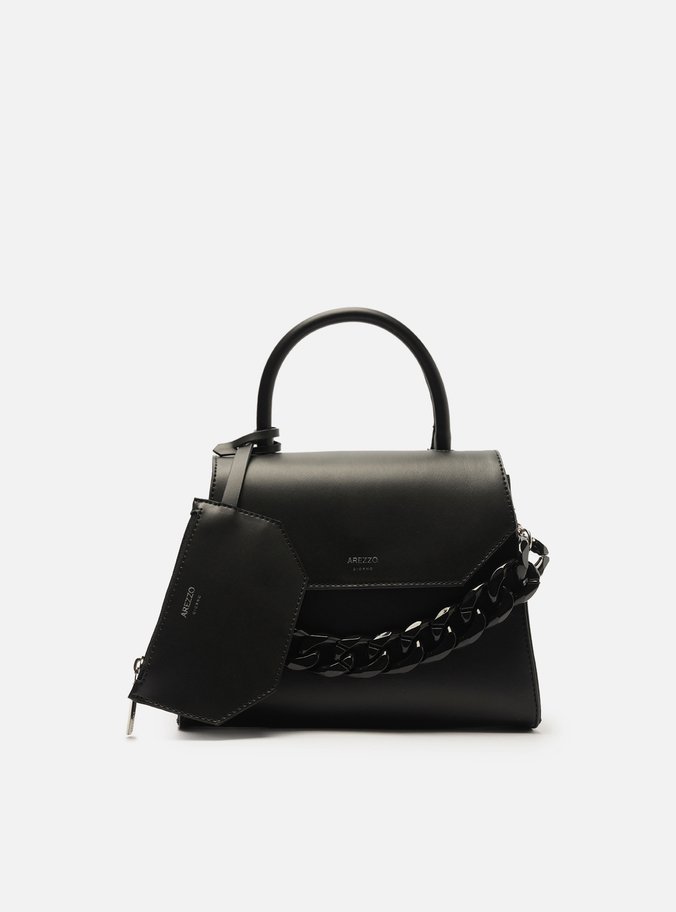 Bolsa Satchel Preta Iara Média