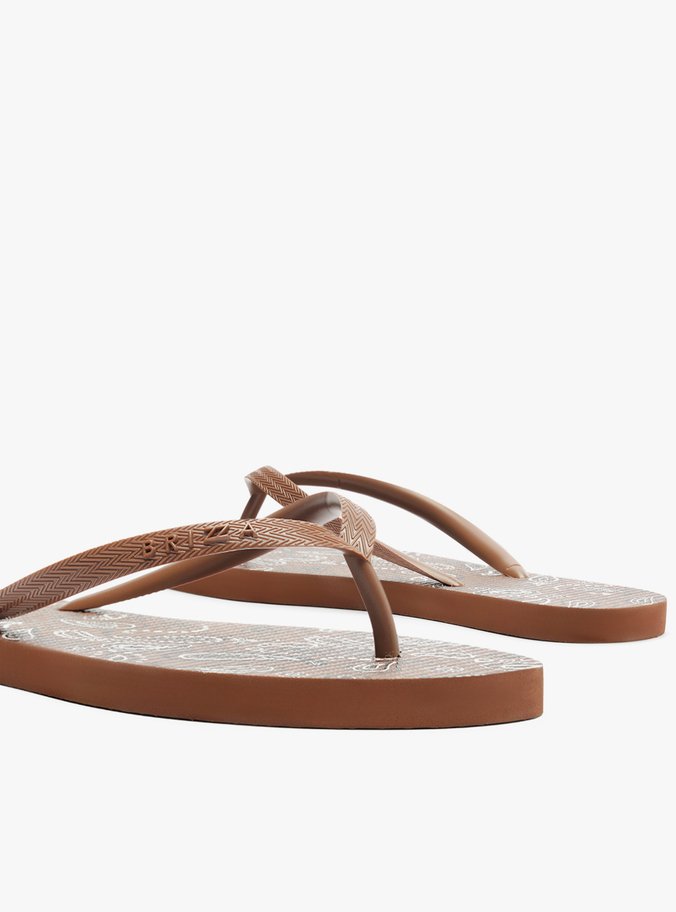 Chinelo de Dedo Marrom Paisley Brizza