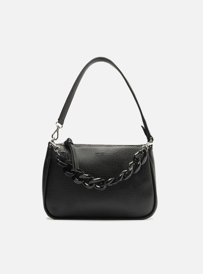 Bolsa Tiracolo Preta Vic Pequena Corrente