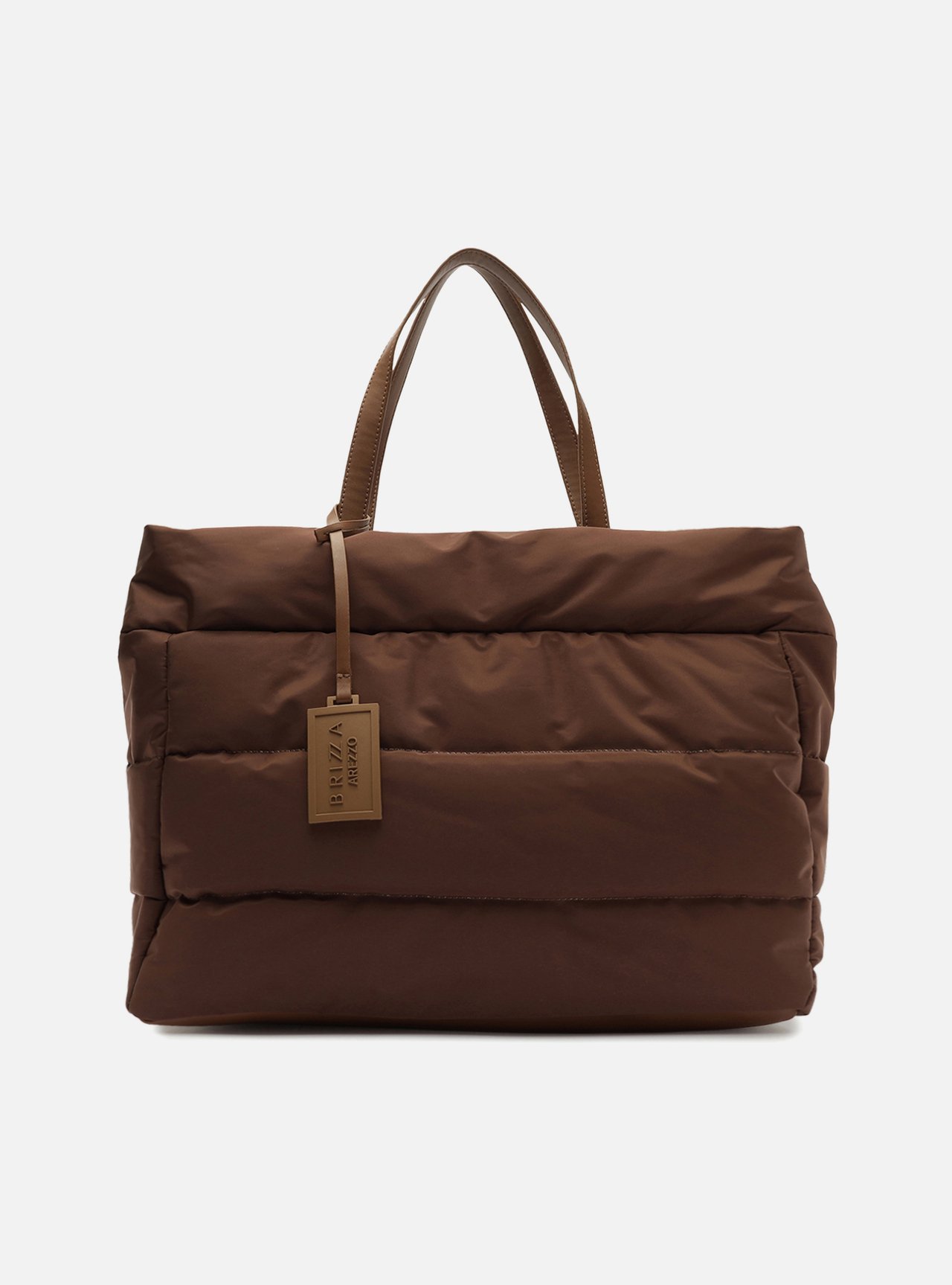 Bolsa Shopping Marrom Grande Matelassê Brizza — foto 1