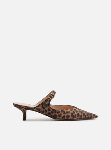 Mule Animal Print Bico Fino Boneca