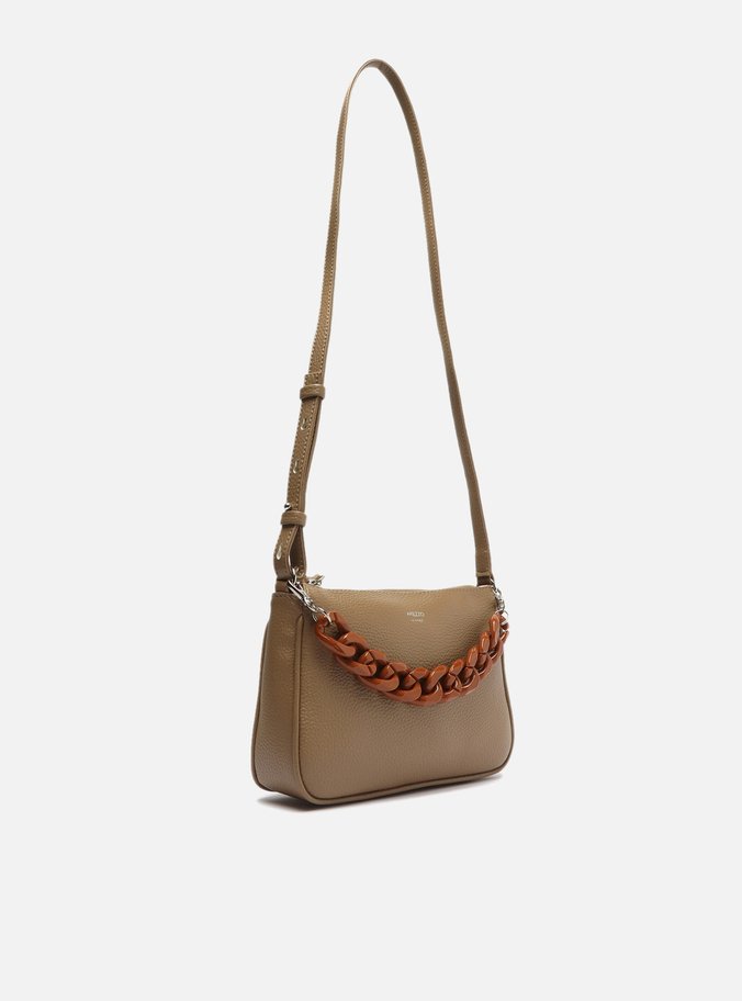 Bolsa Tiracolo Marrom Iara Pequena Modern Taupe