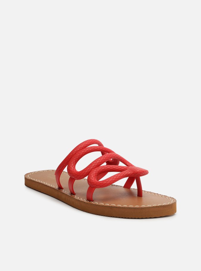 Rasteira Multicolorida Bico Redondo Snake Nancy