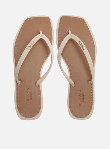 Arezzo — Chinelo de Dedo Off White Recouro Square Brizza