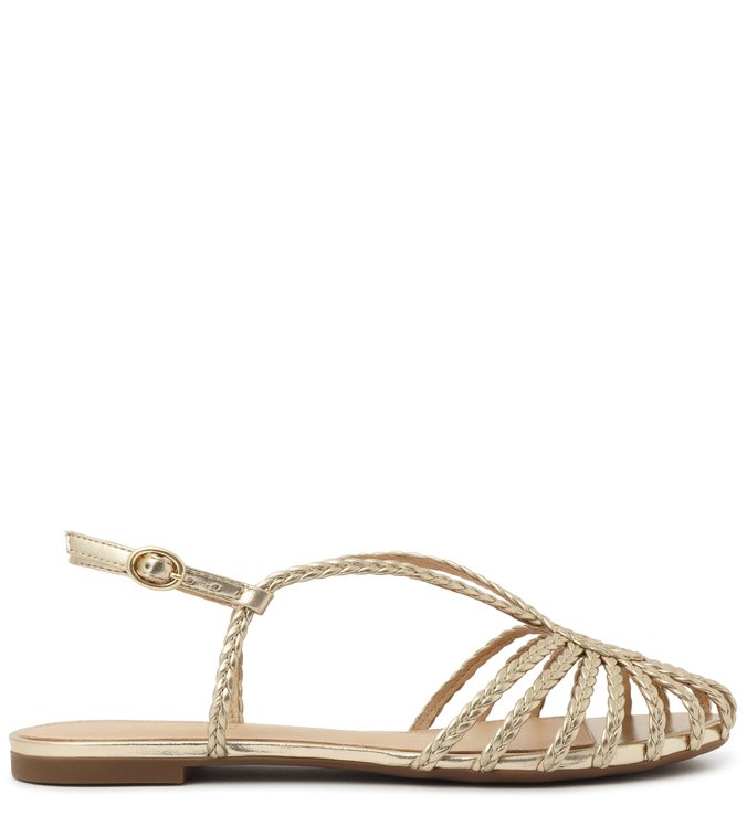 Rasteira Dourada Paola Huarache