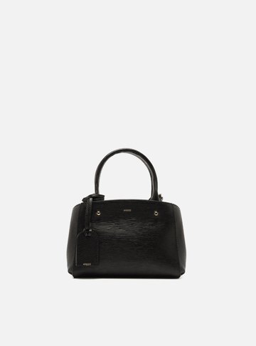 Bolsa Tote Preta Couro Bella Pequena