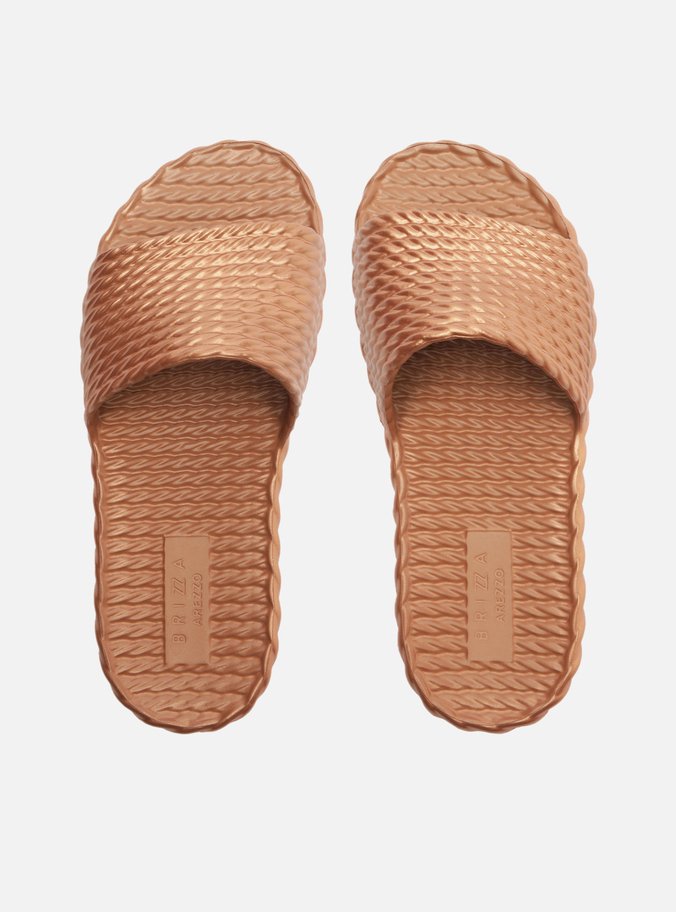 Chinelo Slide Marrom Metal Marrocos