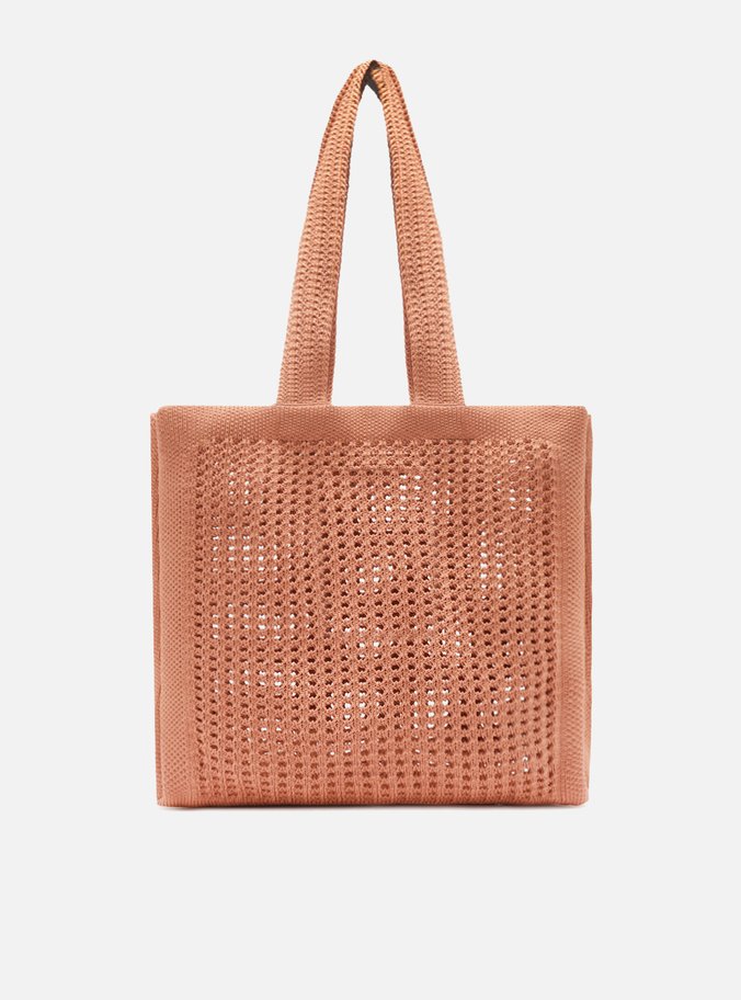 Bolsa Shopping Marrom Crochê Mônaco Grande
