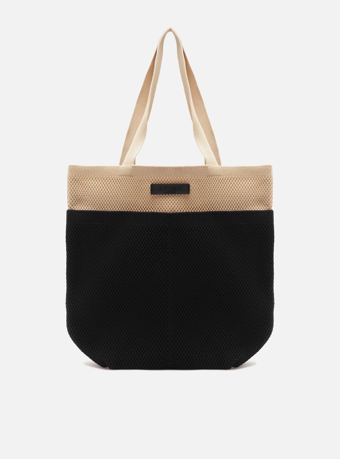 Bolsa Shopping Preta Crochê  Grande