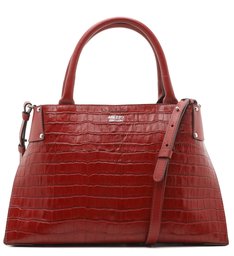 Bolsa Tote Vermelha Croco Roberta Grande Soft Rubi