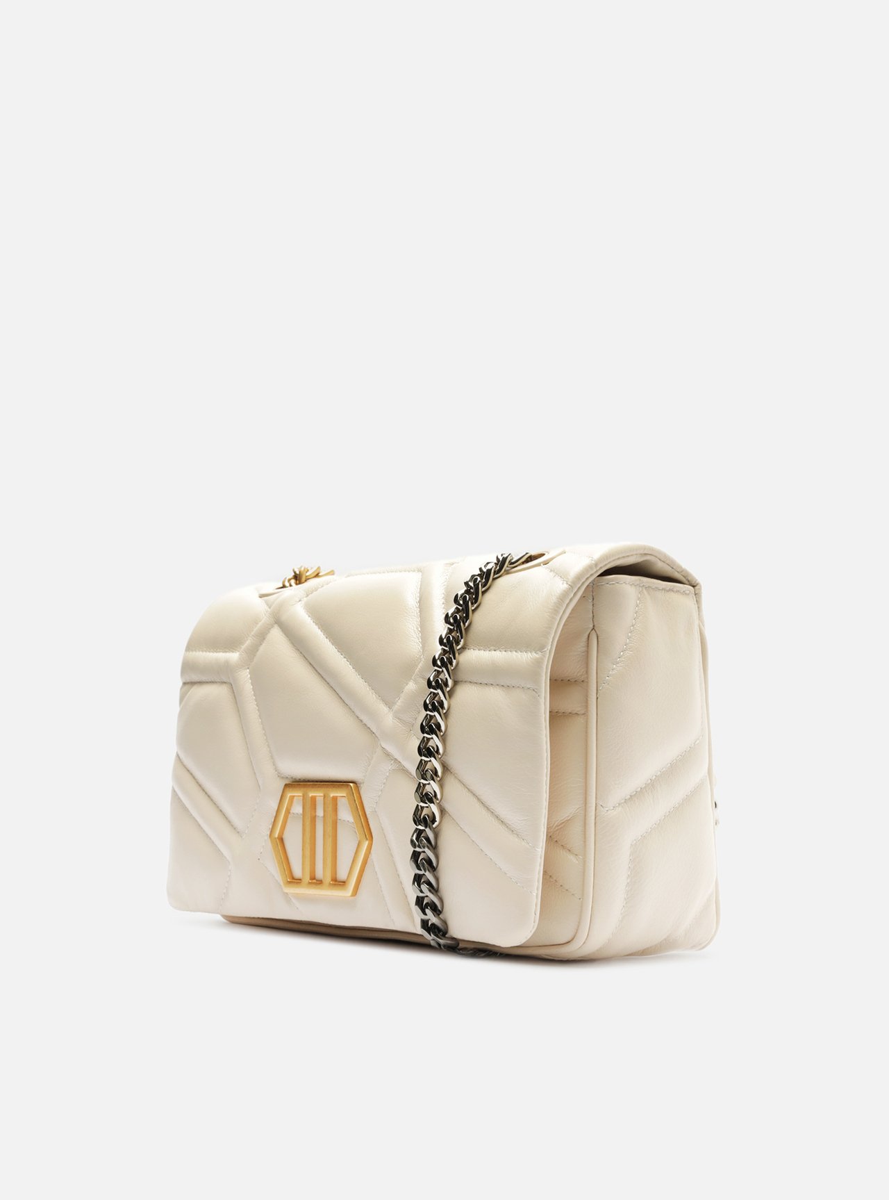 Bolsa Tiracolo Branca Couro Emma Média Retangular — foto 2