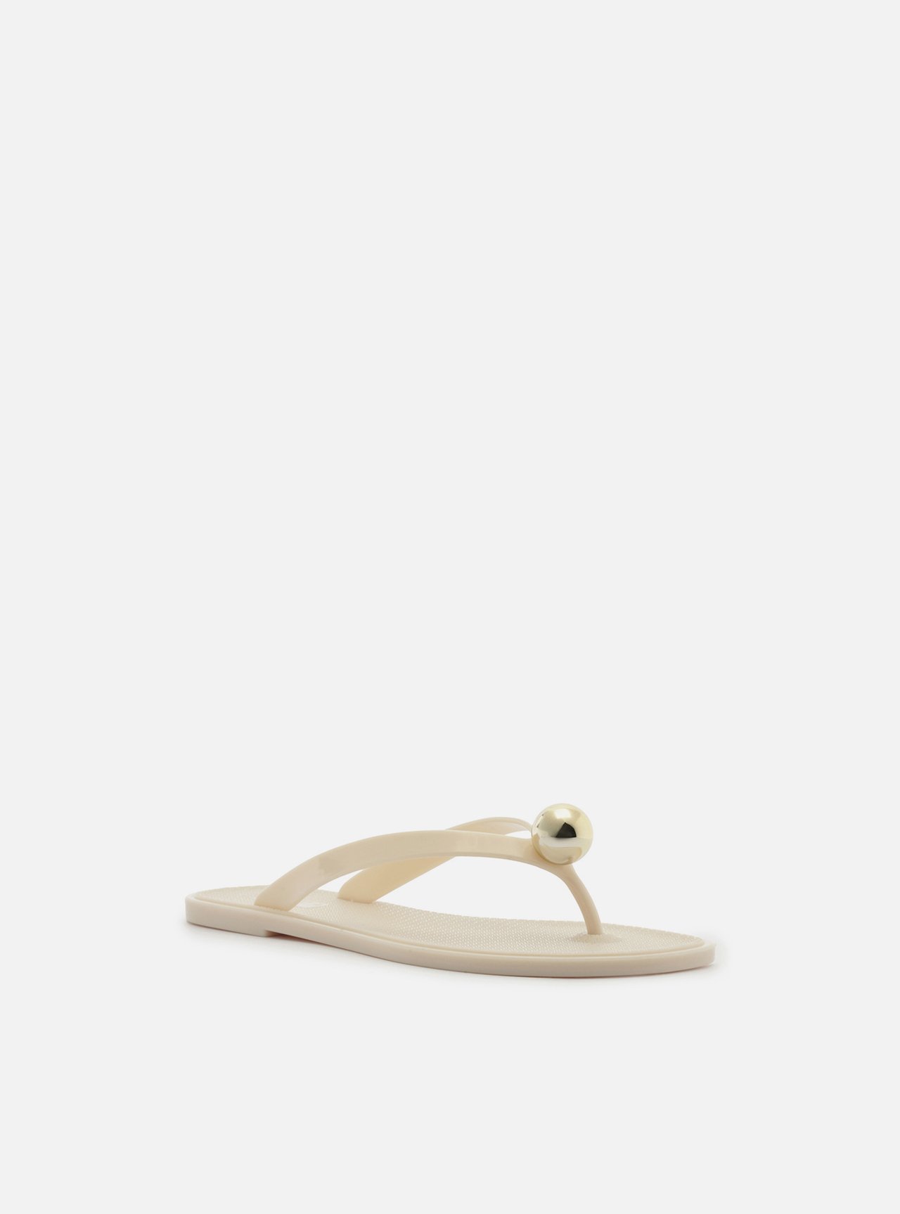 Chinelo Branco Jelly Glow Esfera Metal — foto 2