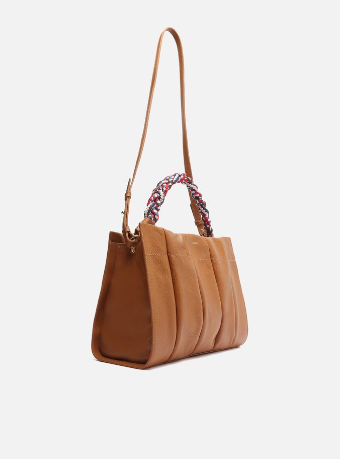 Bolsa Tote Marrom Couro Milano Grande Cordão