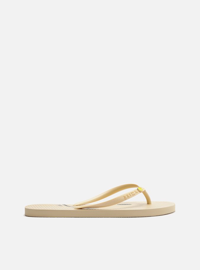 Chinelo de Dedo Branco Essential Brizza Smiley