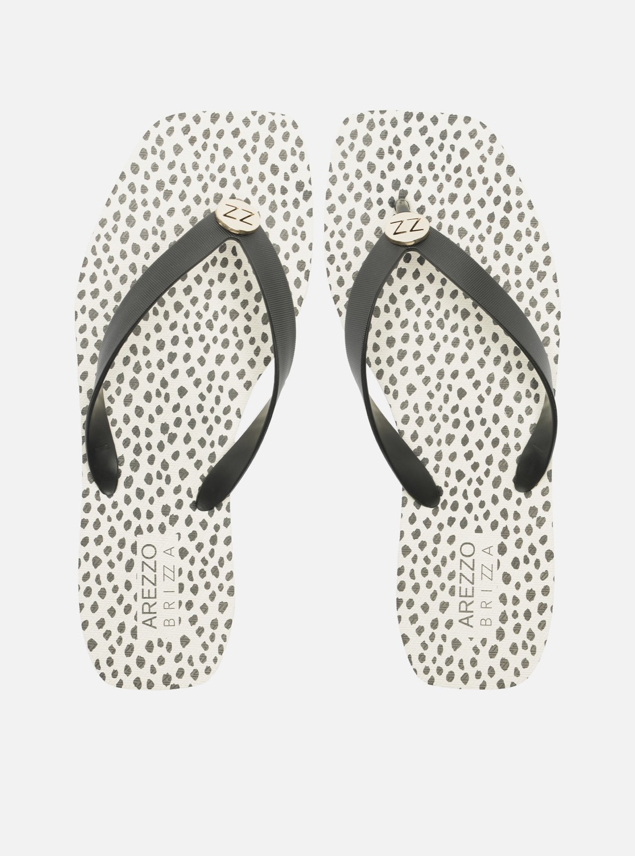 Chinelo Estampado Metal ZZ Bico Quadrado — foto 1