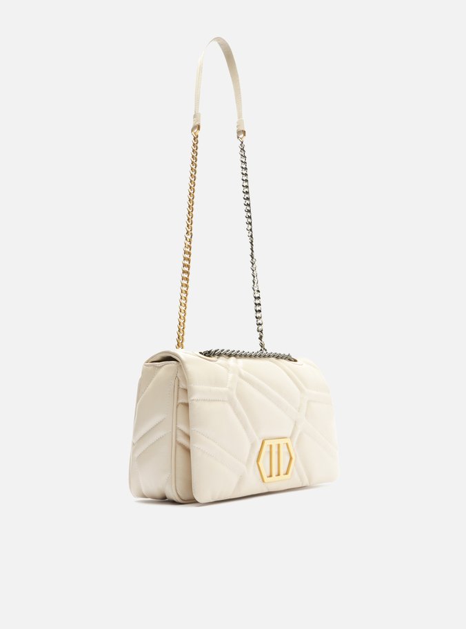 Bolsa Tiracolo Branca Couro Emma Média Retangular